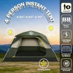 4 Person Instant Waterproof Camping Tent with Rainfly