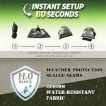 4 Person Instant Waterproof Camping Tent with Rainfly