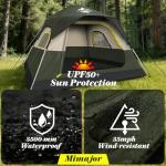 4 Person Instant Waterproof Camping Tent with Rainfly