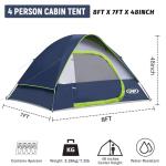 4-Person Waterproof Dome Camping Tent - Easy Setup