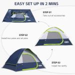 4-Person Waterproof Dome Camping Tent - Easy Setup