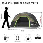 4-Person Waterproof Dome Tent with Rainfly