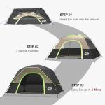 4-Person Waterproof Dome Tent with Rainfly