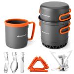 Odoland Camping Cooking Set with Portable Stove