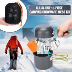 Lightweight 16-Piece Camping Cookware Set