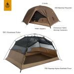 OneTigris COSMITTO Lightweight 2-Person Waterproof Tent