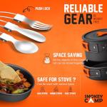 Smokey Camp 17-Piece Backpacking Cooking Set