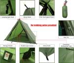 Ultralight 2-Person Trekking Pole Camping Tent