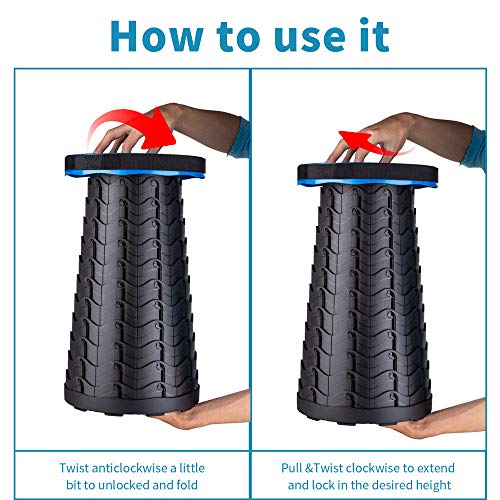 Boreeman Lightweight Collapsible Stool for Camping & Outdoor