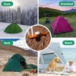 Heavy-Duty Family Tent Stakes with Ropes - 10 Pack
