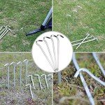12 Aluminum Tent Pegs with Hooks - 7