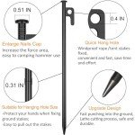 12-Inch Heavy Duty Steel Tent Stakes - 8 Pack