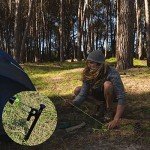 12-Inch Heavy Duty Steel Tent Stakes - 8 Pack