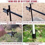 12-Inch Heavy Duty Steel Tent Stakes - 8 Pack