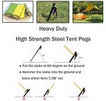 12-Inch Heavy Duty Steel Tent Stakes - 8 Pack