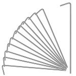 17 Pack Heavy Duty Metal Tent Stakes