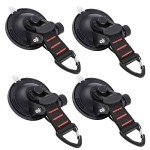 Heavy Duty Suction Cup Hooks for Camping (4 Pcs)