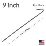 30 Pack Metal Tent Stakes, 9 Inches Long