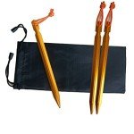 12 Pack Heavy Duty Aluminum Tent Stakes, Orange