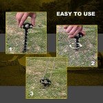 Spiral Tent Stakes for Beach and Camping - 6 Pack