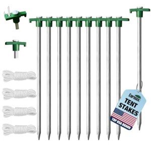 Eurmax Heavy Duty Tent Stakes and Ropes Set