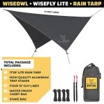 Wise Owl Outfitters Hammock Tarp - Easy Setup Rain Cover