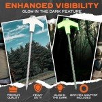 15-Pack Heavy Duty Screw-in Tent Stakes with Driver