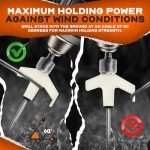 15-Pack Heavy Duty Screw-in Tent Stakes with Driver