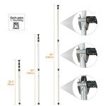 Lightweight Adjustable Camping Tarp Poles - Set of 2