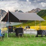 Lightweight Adjustable Camping Tarp Poles - Set of 2