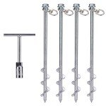 MightyPhine 12" Steel Ground Anchors - Set of 4