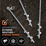 MightyPhine 12" Steel Ground Anchors - Set of 4