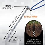 MightyPhine 12" Steel Ground Anchors - Set of 4