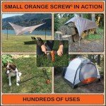 Heavy Duty Orange Screw Tent Stakes - 4 Pack