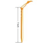 Lightweight Aluminum Tent Stakes with Reflective Ropes - 12 Pack