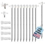 Heavy-Duty Camping Tent Stakes and Ropes Set