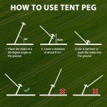 Heavy-Duty Camping Tent Stakes and Ropes Set