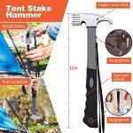 Heavy-Duty Forged Steel Tent Stakes & Hammer Set