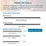 Lightweight 20ft Tent Pole Replacement Kit