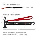 8 Pack Heavy Duty Tent Stakes with Hammer