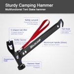 8 Pack Heavy Duty Tent Stakes with Hammer