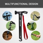 8 Pack Heavy Duty Tent Stakes with Hammer