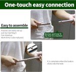 Adjustable Steel Camping Tent Tarp Poles - 2 Pack