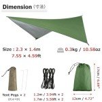 Azarxis Waterproof Hammock Tarp and Sunshade Canopy