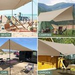 Waterproof Lightweight Camping Tarp with 2 Poles