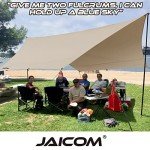 Waterproof Lightweight Camping Tarp with 2 Poles