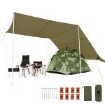 Large Waterproof Camping Tent Tarp for Outdoor Use