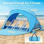 Raynesys Portable Beach Tent with UV Protection