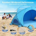 Raynesys Portable Beach Tent with UV Protection