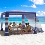 MoKo 8'×8' Beach Cabana Tent with Side Wall
